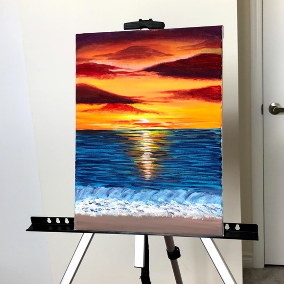 Sunset painting on canvas - Picture 3 of 4